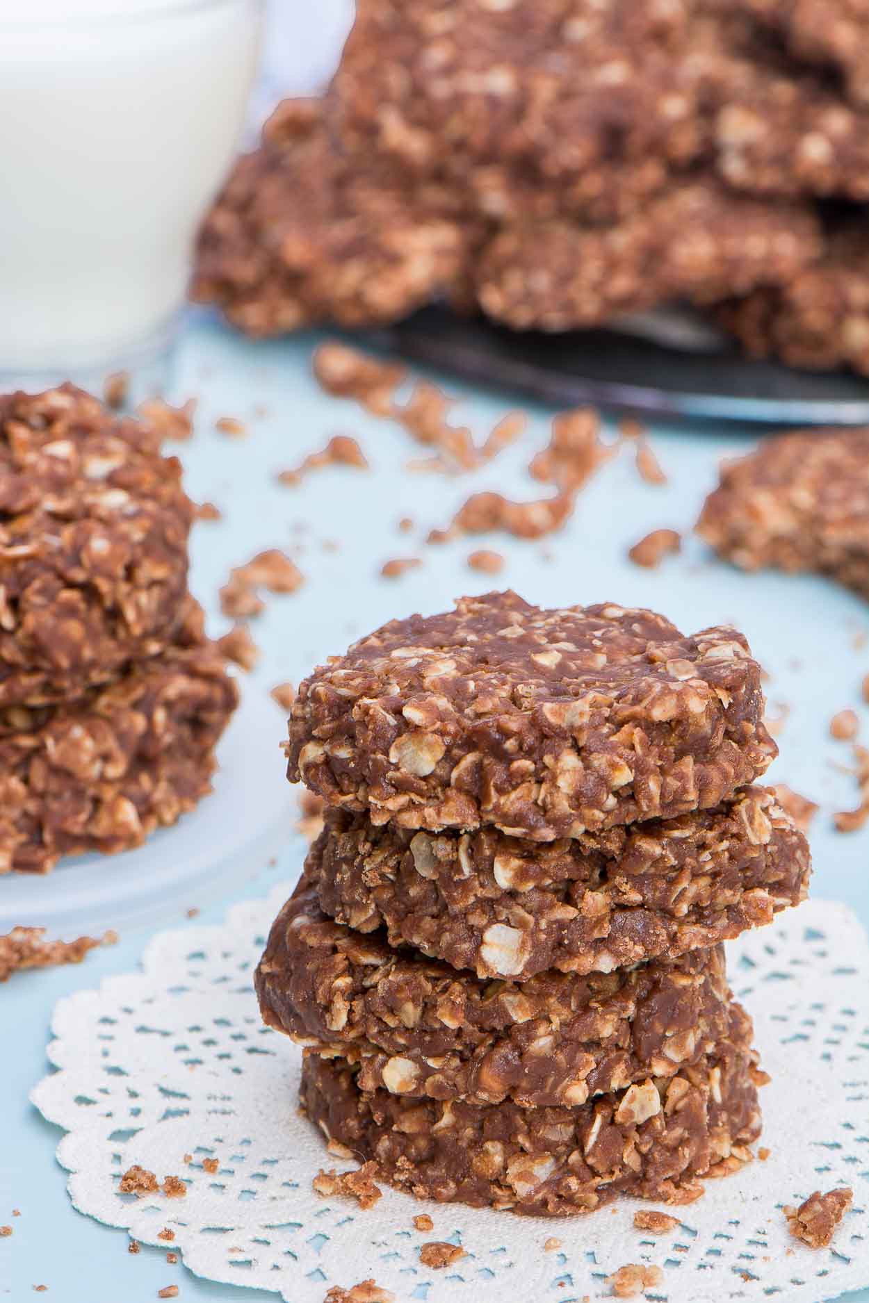 No Bake Cookies with Chocolate and Oats