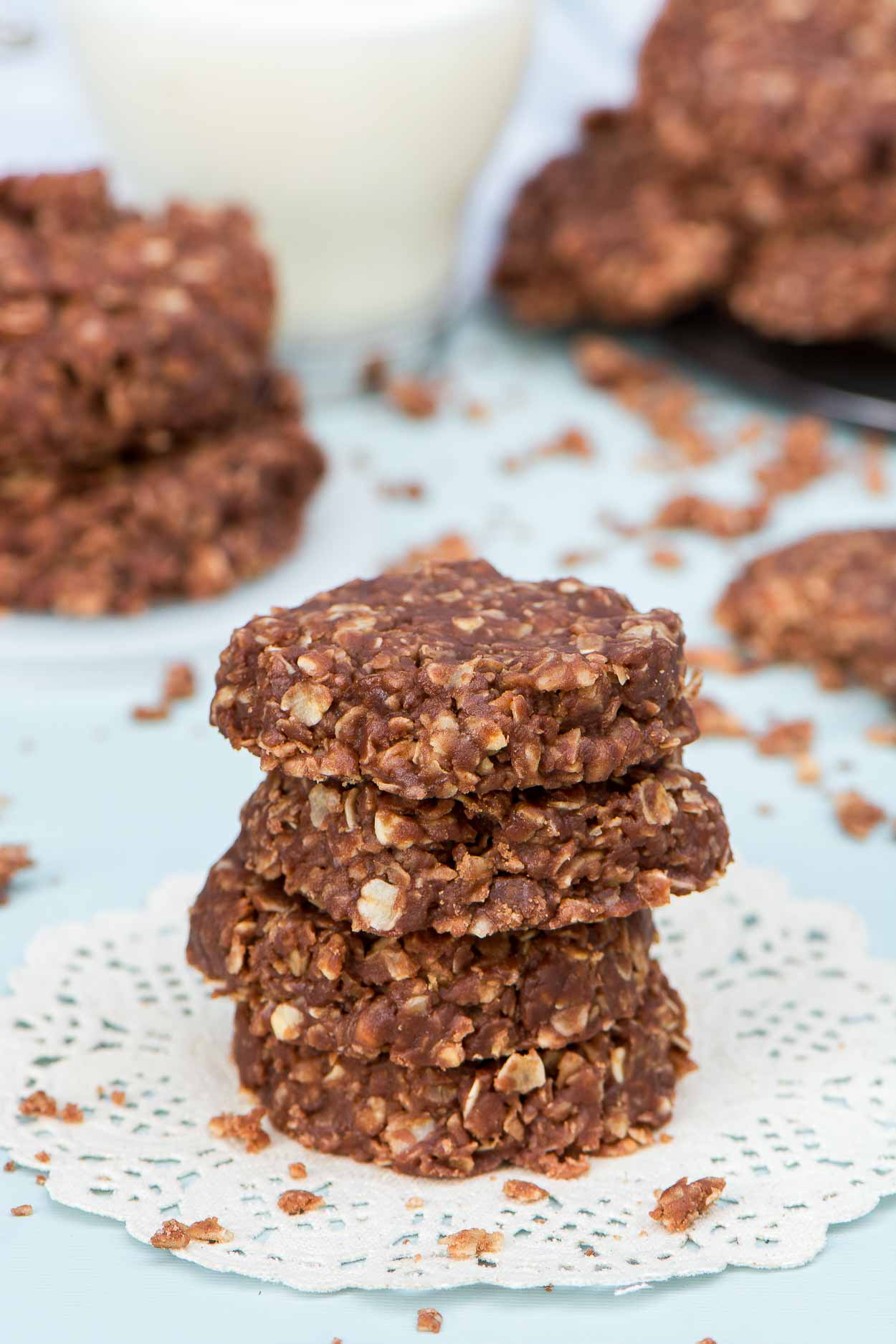 No Bake Cookies with Chocolate and Oats 