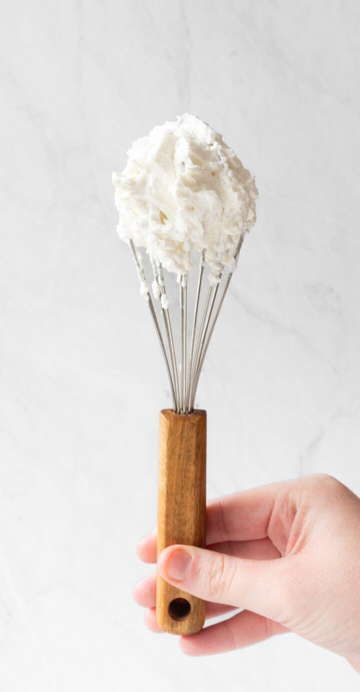 Whipped Cream on a whisk